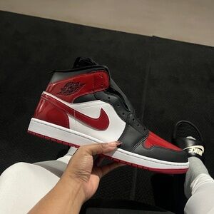 Jordan Men's Red, Black, and White Sneakers